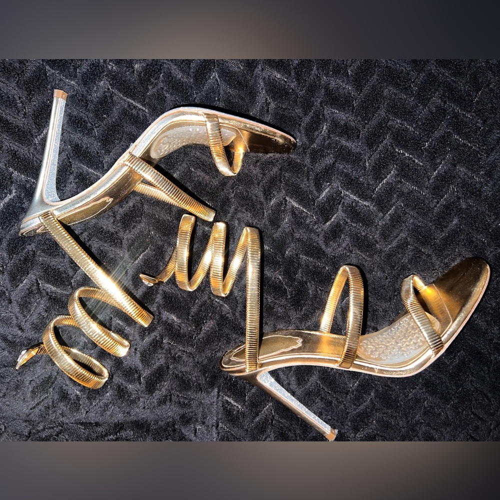 Rene Caovilla Juniper Heel (Gold)